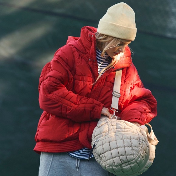 Free People Shirr Enough Backpack Puffer - Picture 2 of 5